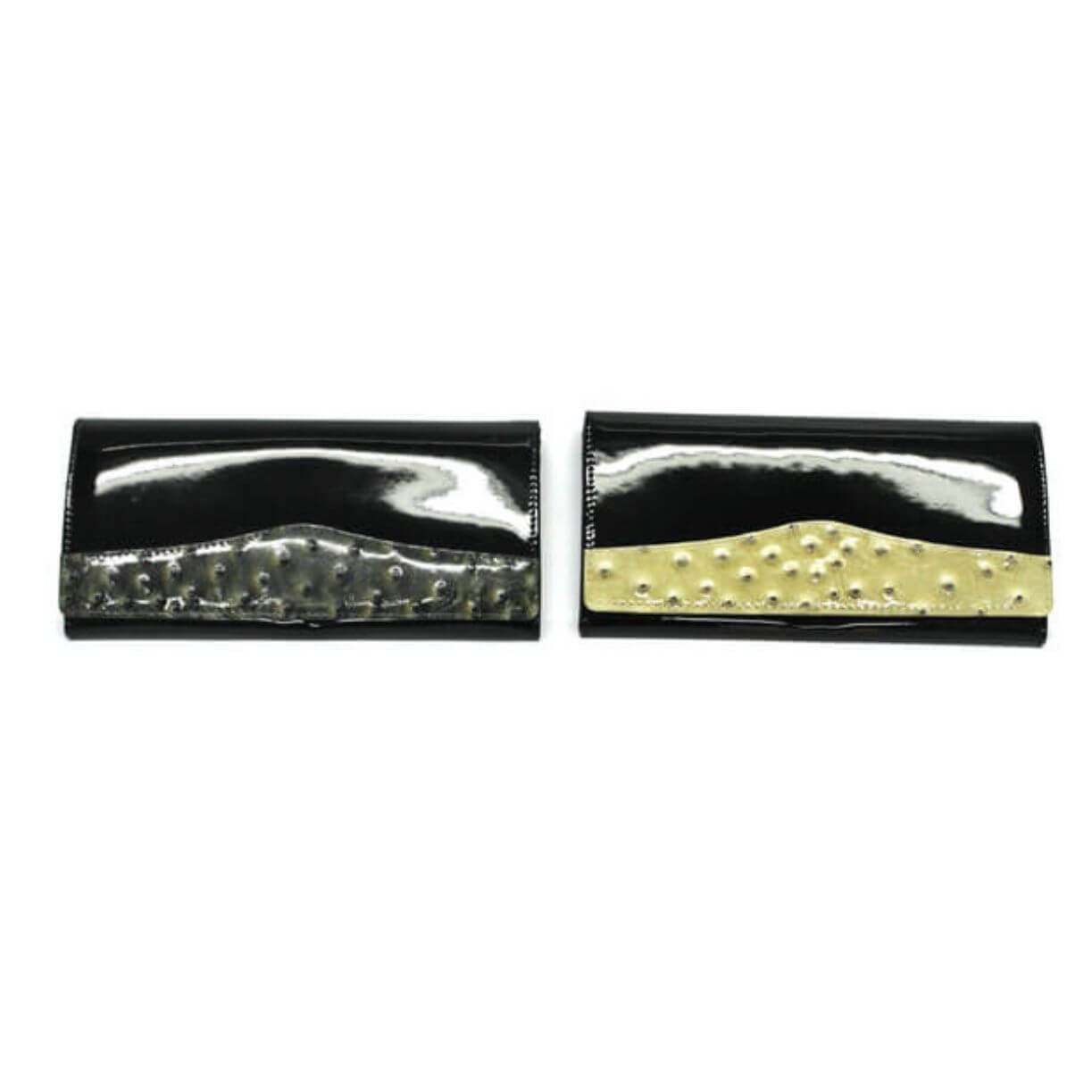 Patent Ostrich Purse
